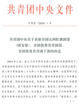 喜报！ 学院团总支荣获“全国五四红旗团支部”称号